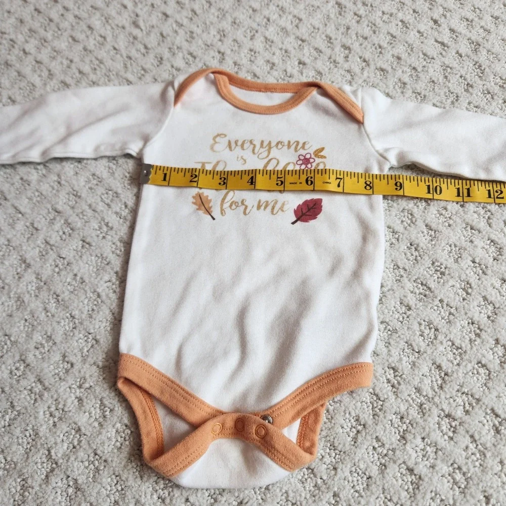 Chickpea 6-9M Thanksgiving Bodysuit Footed Pants Set Everyone is Thankful for Me